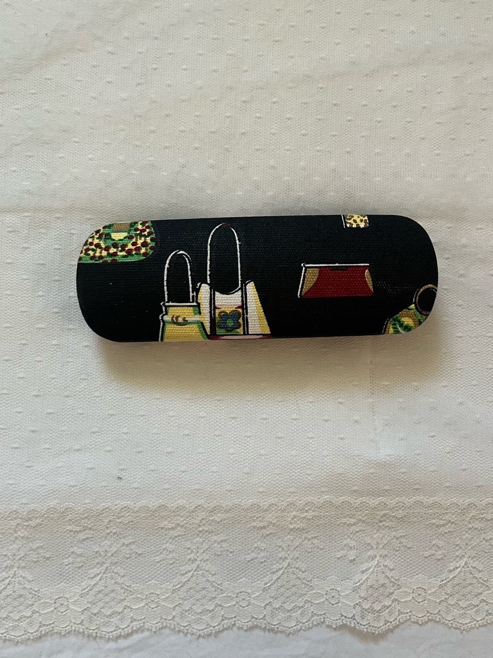 Y2K 2000s style Patterned Purse design glasses case